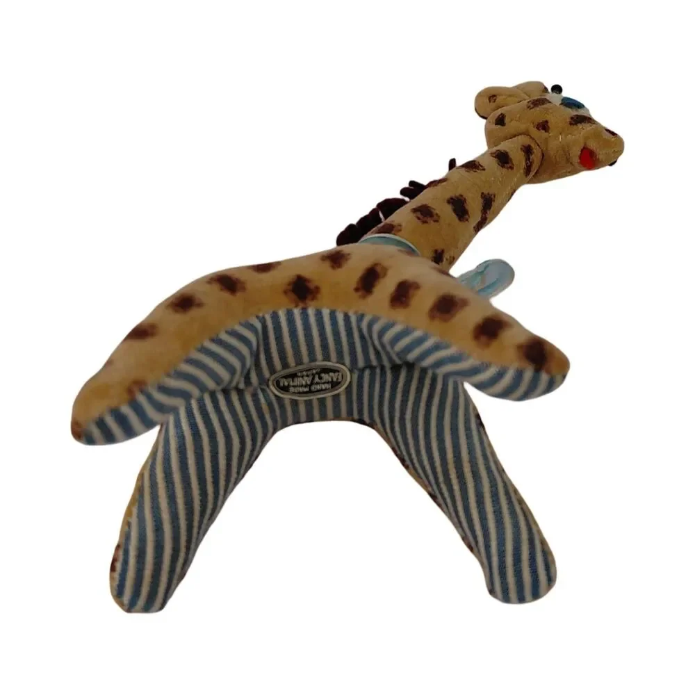Vtg 50s Plush Giraffe Japan Big Eyes Handmade Fancy Animal